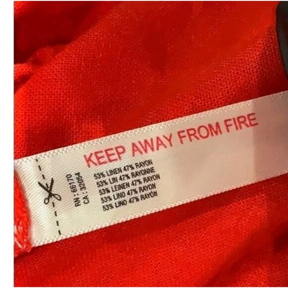 FREE PEOPLE Emmers Linen Midi Maxi Size S Orange Red Vermilion - Picture 7 of 10